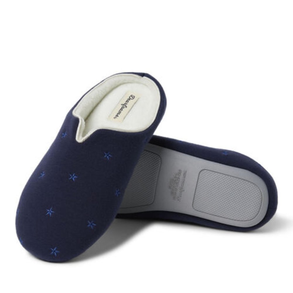 dearfoams Women's Dori Embroidered Notch Clog / NWT / Size Large